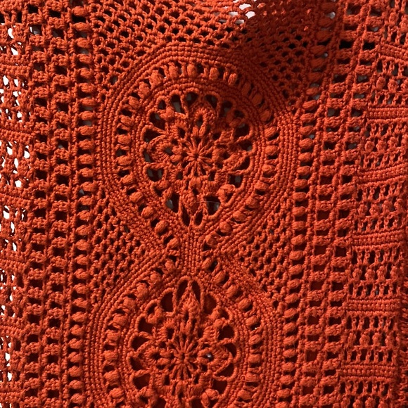Free People burnt Orange Crochet Lace Dress - Picture 2 of 3